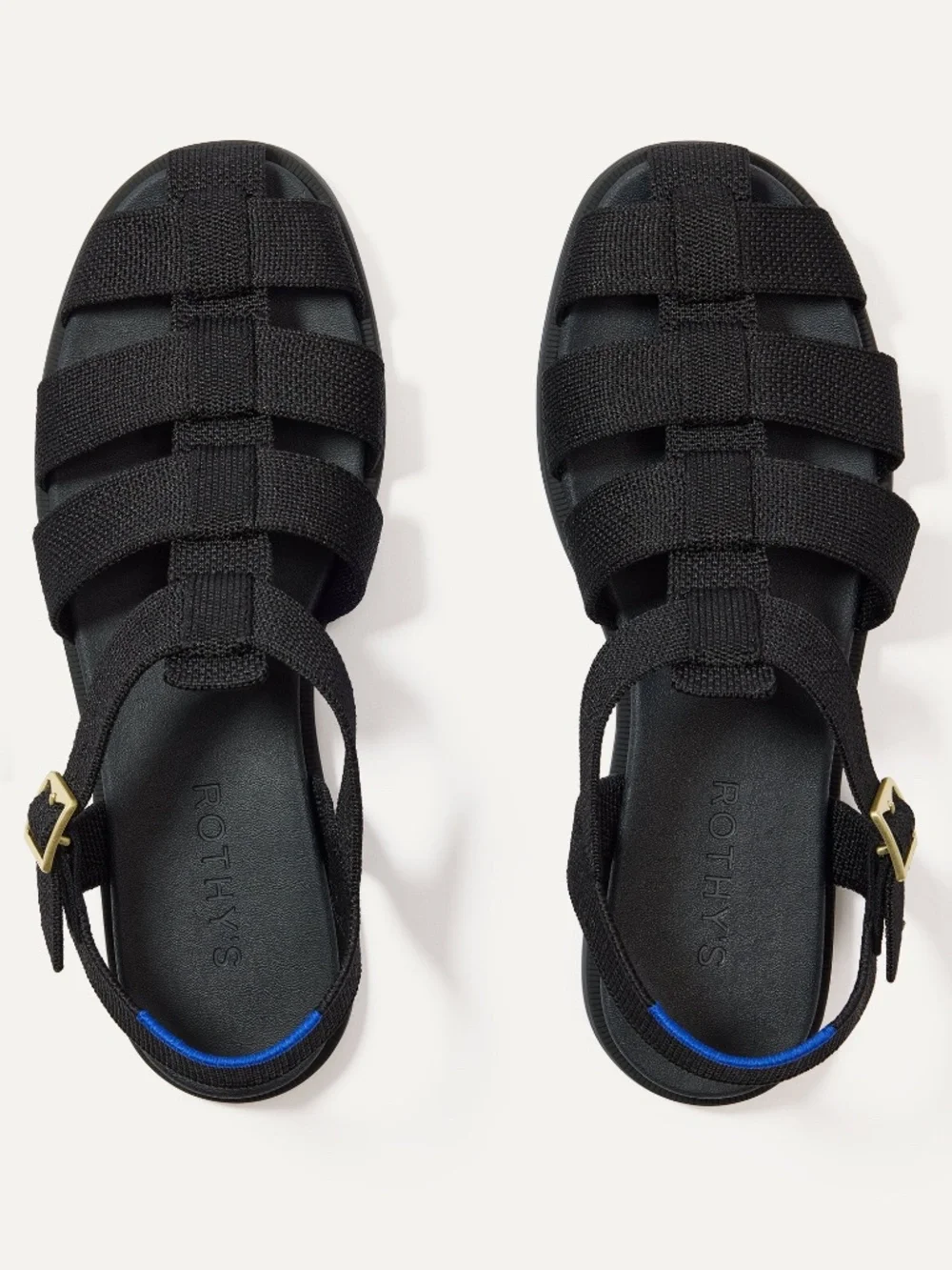 Rothy's The Fisherman Sandal - Black Size 5